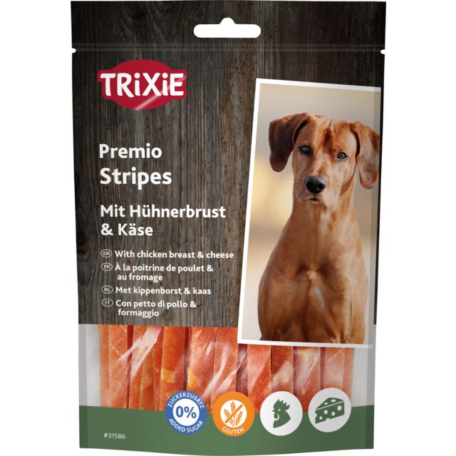Trixie Stripes mit Hühnerbrust & Käse 12 x 100g